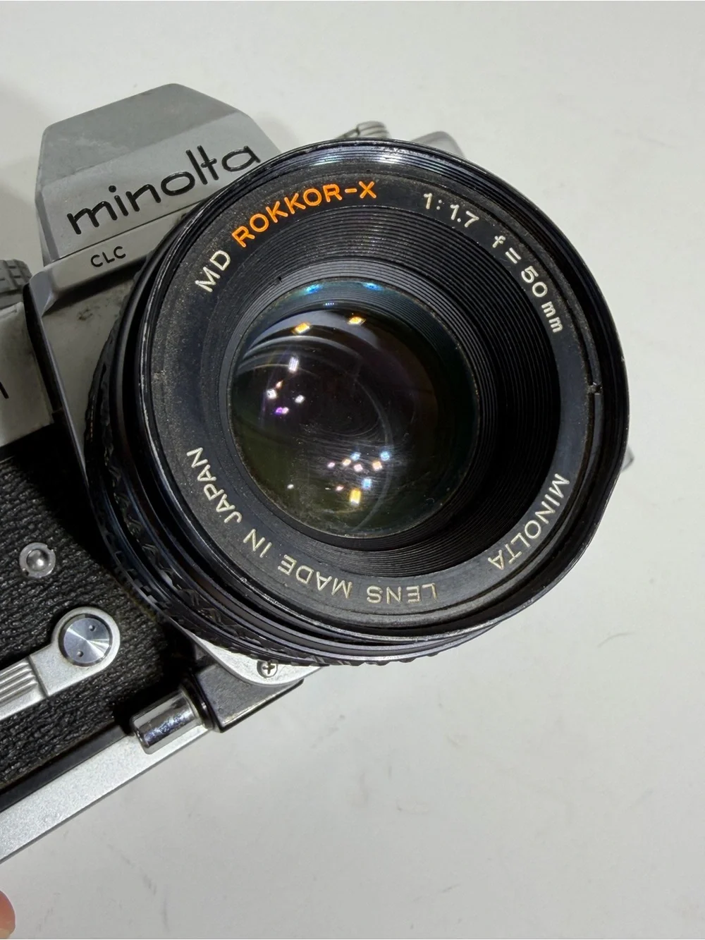 Vintage Minolta SR-T 201 35mm Film Camera with MD Rokkor-X 50mm Lens